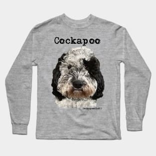 Black and White Cockapoo Dog Long Sleeve T-Shirt